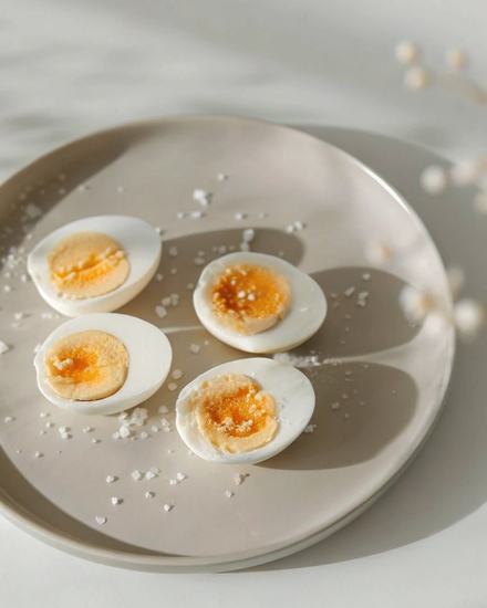Boiled Eggs with Sea Salt & Olive Oil